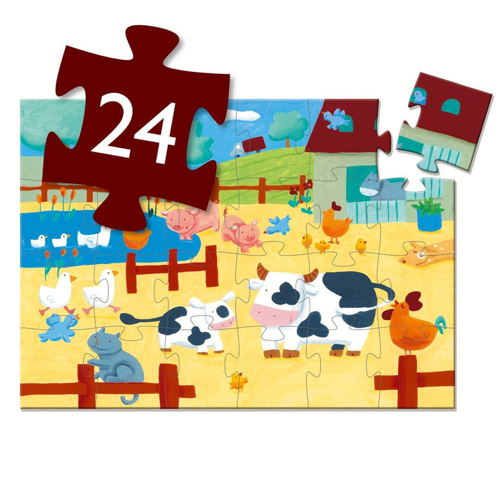Puzzle : Les Vaches et la Ferme - 24 pièces