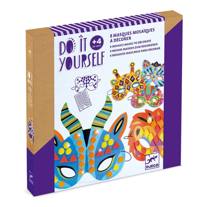 DIY : Mosaïque Masques Animaux de la Jungle