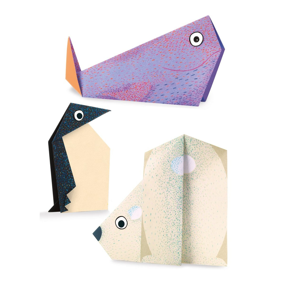 Origami polar animals