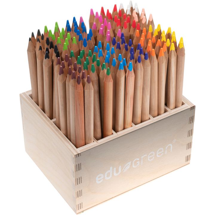 Triangular colored pencils, 144 pencils in 14 assorted colours