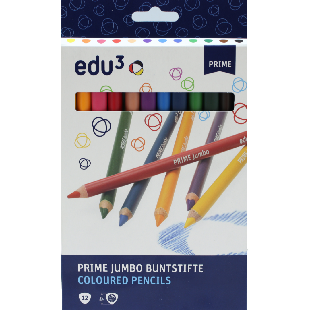 PRIME jumbo colored pencils triangular set of 12