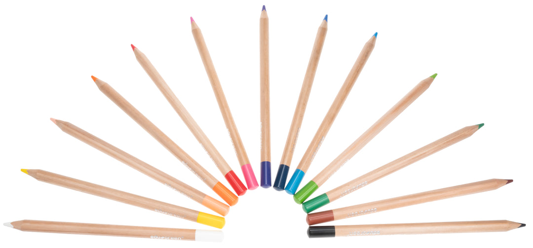 Crayons de couleur triangulaires, 144 crayons de 14 couleurs assorties