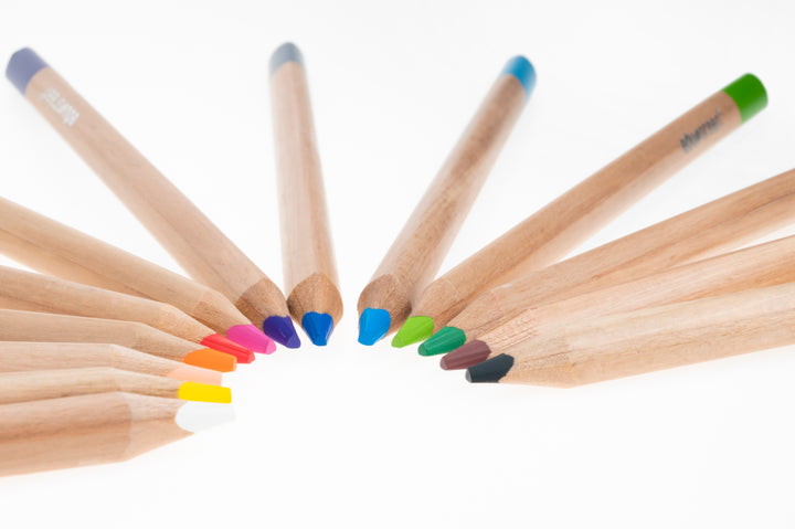 Crayons de couleur triangulaires, 144 crayons de 14 couleurs assorties