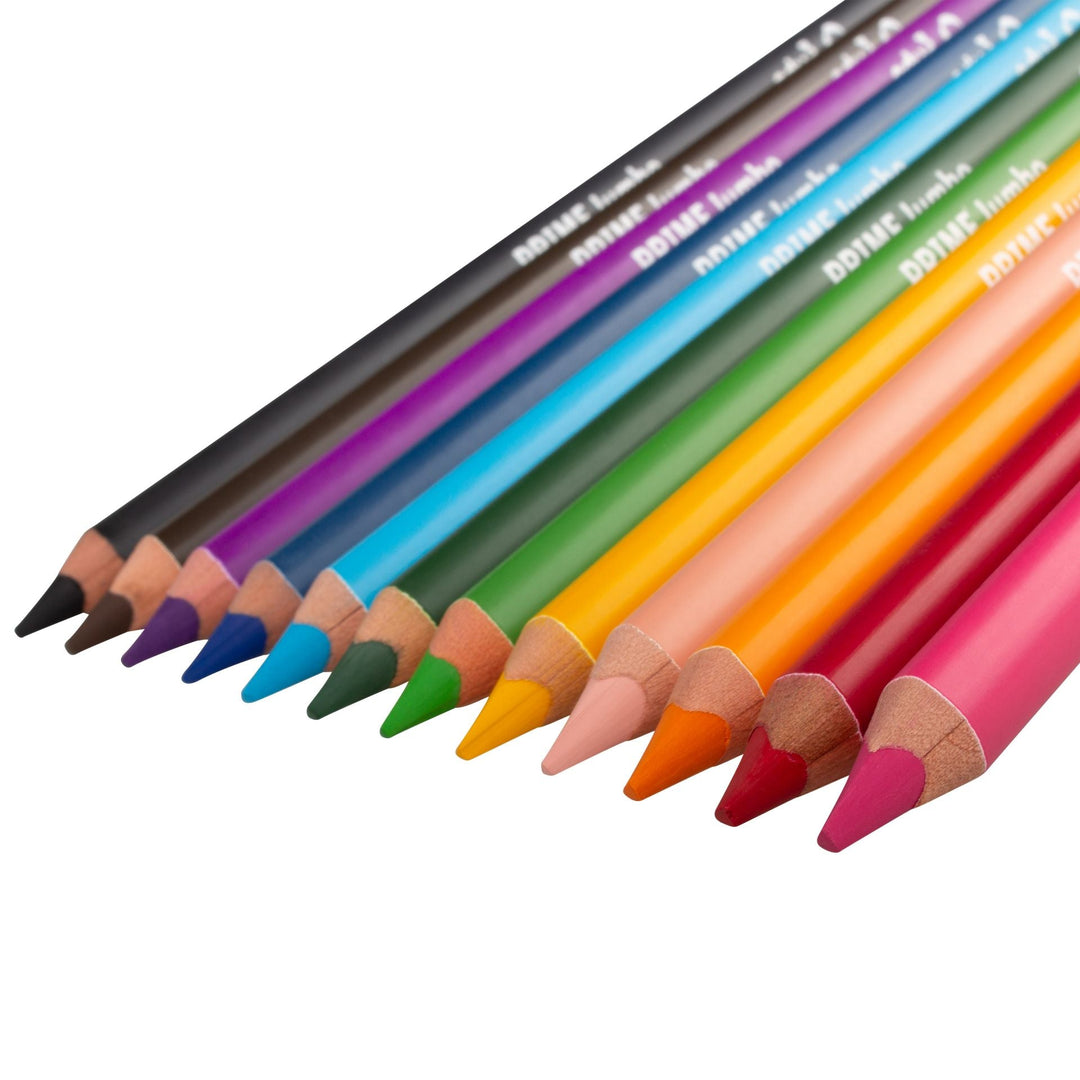 Crayons de couleur jumbo PRIME, triangulaires, lot de 22, emballage rotatif