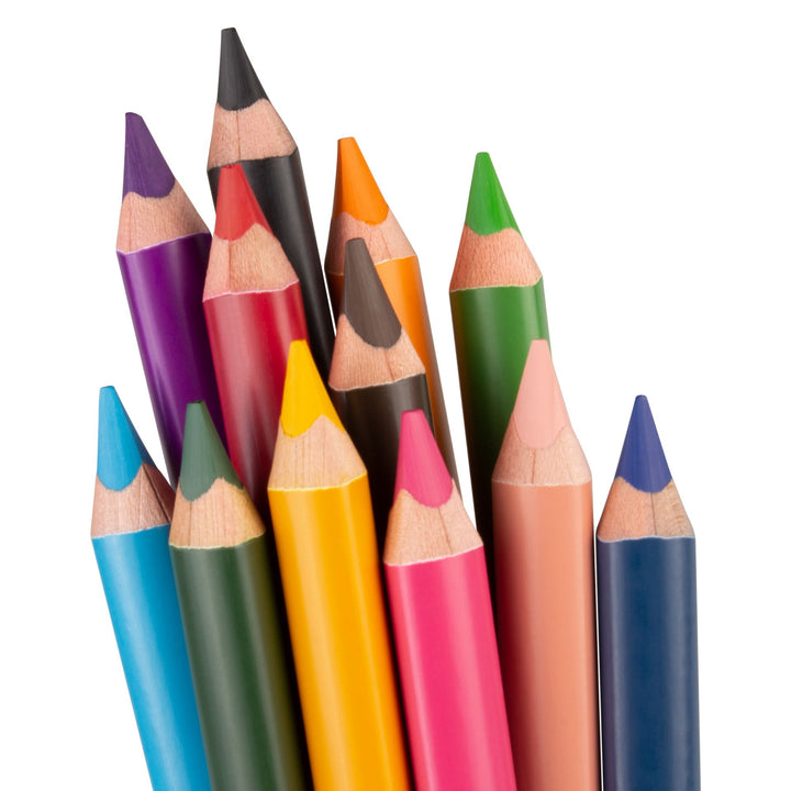 Lot de 12 crayons de couleur triangulaires jumbo PRIME